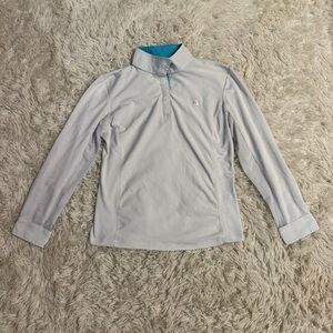 Child’s XL White Romfh Long Sleeve Horseback Riding Show Shirt. Good Condition.